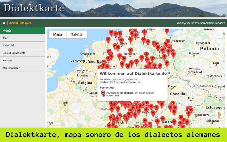 Dialektkarte mapa sonoro de los dialectos alemanes